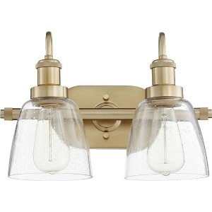Quorum Lighting 2 - Light Vanity in  Aged Brass - 1 of 1