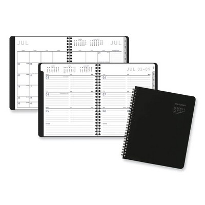 Contempo Lite Academic Year Weekly/Monthly Planner, 8.75 x 7.87, Black Cover, 12-Month (July to June) 2024 to 2025