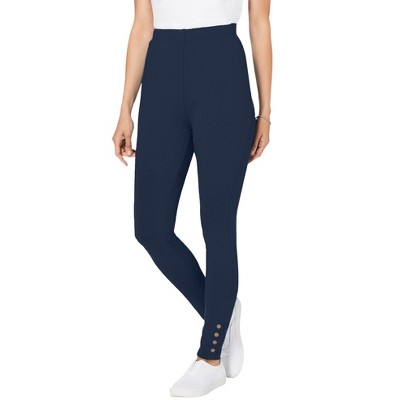 Woman Within Plus Size Snap Trim Legging