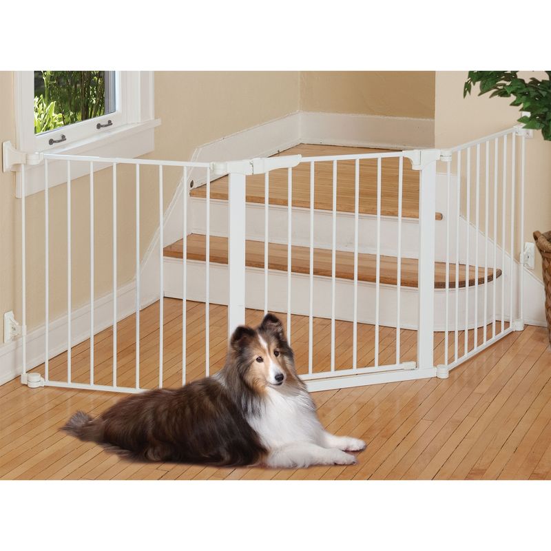 Command Pet Products PG5300 Heavy Duty Steel Custom Fit Gate for Restricting Pet Access to Hallways, Staircases, & Room Entrances, 84 Inches, White, 1 of 7