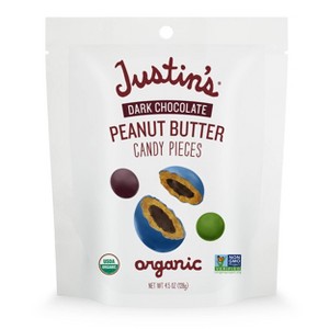 Justin's Dark Chocolate Peanut Butter Candy Pieces 4.5oz - 1 of 4