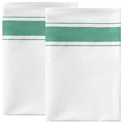 Unique Bargains Hotels Restaurants Home Cotton Absorbent Linen Kitchen Towels Sets 20" x 28" 2 Pcs