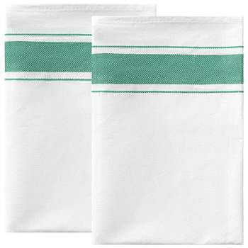 Unique Bargains Hotels Restaurants Home Cotton Absorbent Linen Kitchen Towels Sets 20 x 28 Inches 2 Pcs