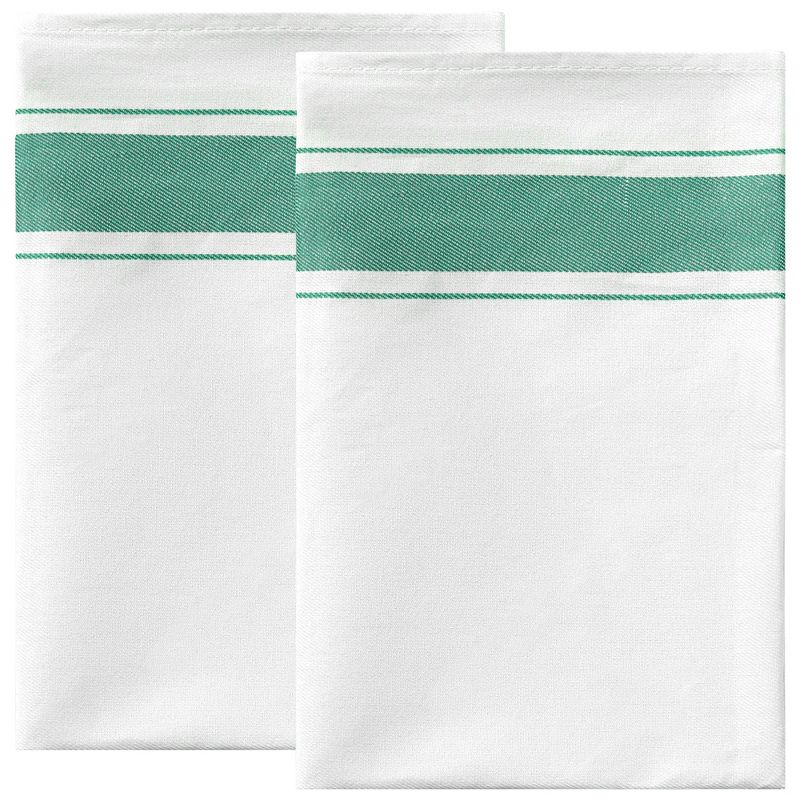 Unique Bargains Hotels Restaurants Home Cotton Absorbent Linen Kitchen Towels Sets 20 x 28 Inches 2 Pcs, 1 of 7