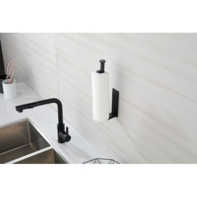 2-Pack 12 Inch Stainless Steel Kitchen Paper Towel Holders, Self-Adhesive or Screw Mount