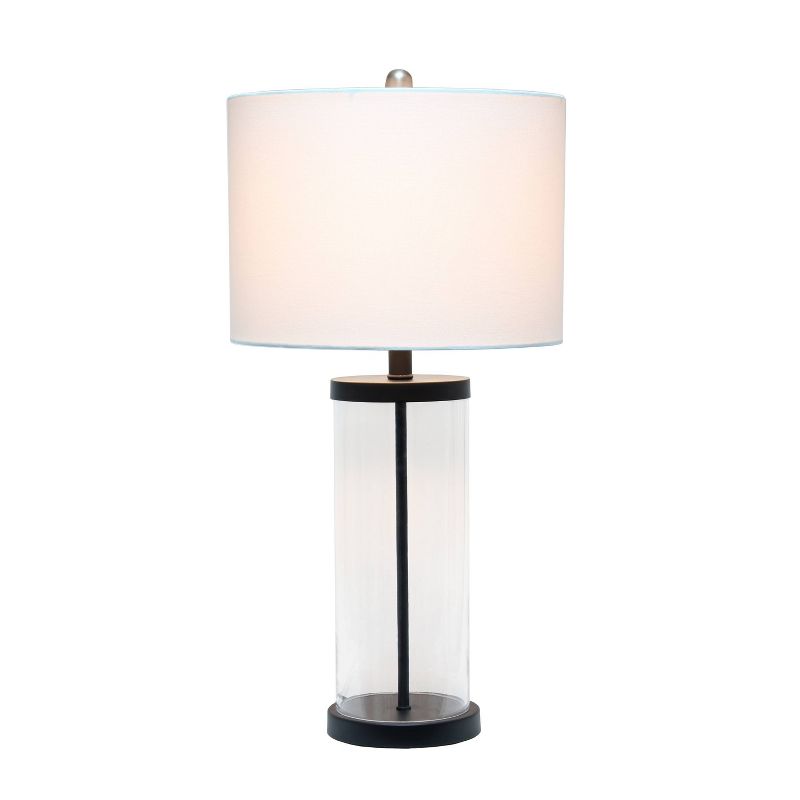 Entrapped Glass Table Lamp with Fabric Shade - Lalia Home, 3 of 11