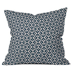 Pink And Navy Nina In Throw Pillow - Deny Designs