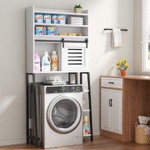 Celebalcony Over The Toilet Storage Cabinet with Sliding Doors - 1 of 4