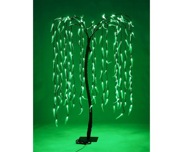 Lightshare 5' 200LED Willow Tree Light - Green Lights