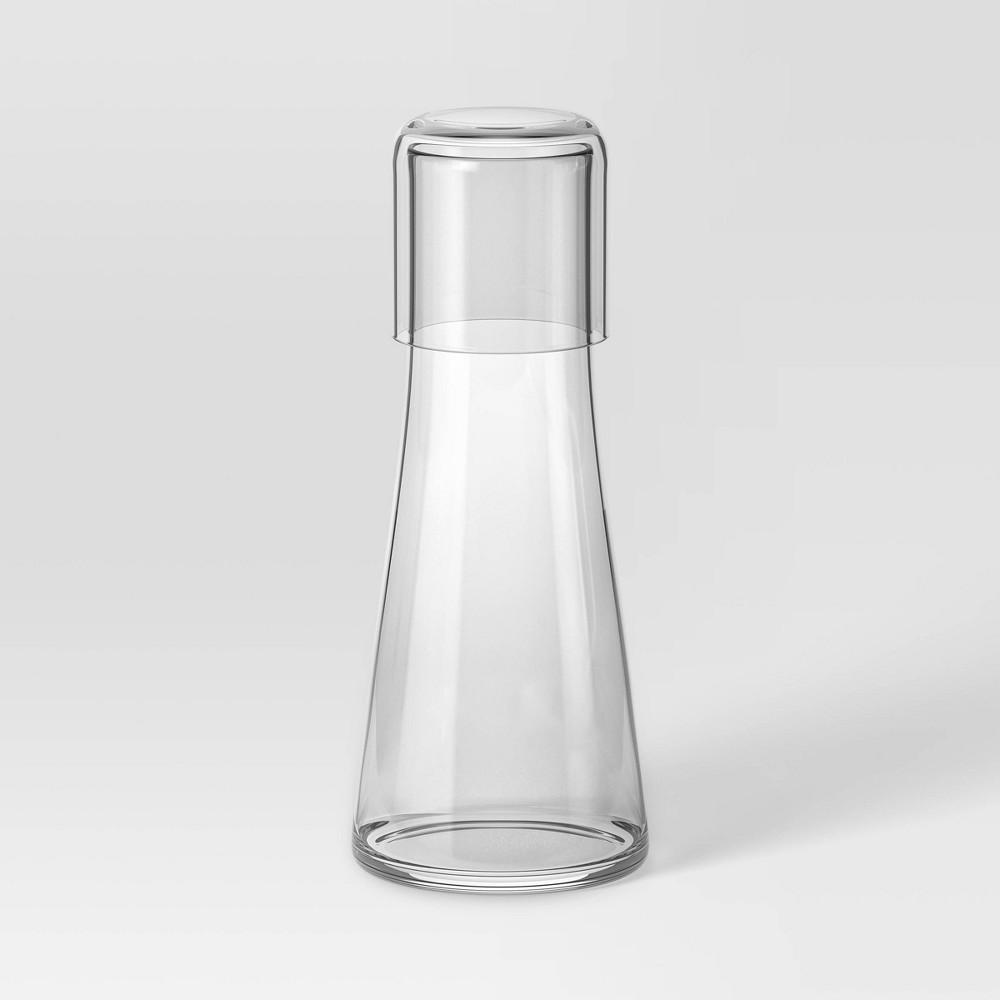 30 fl oz Glass Beverage Carafe - Threshold™: Clear, Cadmium-Free, Dishwasher-Safe, Cold Drinks, Autumn Dining Decor