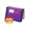 Smead Poly Wallets, 2.25" Expansion, 1 Section, Elastic Cord Closure, Letter Size, Translucent Purple - image 3 of 3