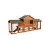 Large Chicken Coop Hen Cage Fence Poultry Cage Double Door Wooden Outdoor Hutch With Removable Tray - 3 of 4