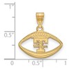 Black Bow Jewelry 14k Yellow Gold Plated Sterling Silver Tennessee Volunteers NCAA Pendant - 2 of 3