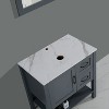 Lirago 30in Gray Bathroom Vanity with Mirror & Top-Marble Pattern Eco-Friendly MDF Soft-Close Hinges - 3 of 4