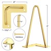 Aoibox 8 Inch Metal Hairpin Furniture Legs Gold Set of 4 with Rubber Floor Protectors for Table and DIY Projects - 2 of 4