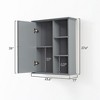 23 in. W x 7 in. D x 27 in. H Bathroom Storage Wall Cabinet in Gray - 4 of 4