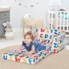 Tangkula 2-in-1 Convertible Kids Sofa Flip Open Couch w/Sturdy Sponge Construction&Velvet Fabric Multi-Color - 4 of 4