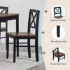 Aukfa 5-Piece Eco-Friendly Solid Wood Dining Set: Durable MDF Tabletop, Black Metal Frame & Ergonomic Chairs – Space-Saving Design, Easy Assembly - 4 of 4