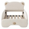 YOOCOZZ Adjustable Twin XL Size Upholstered Wood Sofa Bed with Bear-Shaped Headboard - Beige - 3 of 4