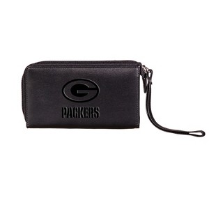 Evergreen NFL Green Bay Packers Black Leather Women's Wristlet Wallet Officially Licensed with Gift Box - 1 of 1