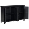 ORRD 4-Door Storage Sideboard w/Adjustable Shelves, Retro Handles, Pinewood Legs - For Living Room, Study, Entryway - 4 of 4