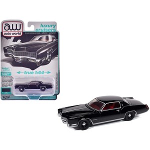 1967 Cadillac Eldorado Sable Black with Red Interior "Luxury Cruisers" Series 1/64 Diecast Model Cars by Auto World - 1 of 4