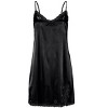 Women's Lace Trim Satin Negligee - LASCANA - 2 of 4