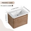 GDFStudio Nibley Wall-Mounted Bathroom Vanity with Ceramic Sink - 3 of 4