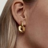 Anna-Kaci Women's Modern Polished Linked Hoop Earrings with Geometric Chain-Inspired Design and Smooth High-Shine Finish - 4 of 4