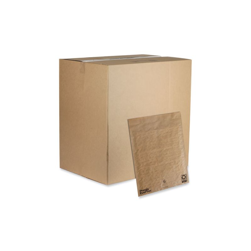 Pregis EverTec Curbside Recyclable Padded Mailer, #6, Kraft Paper, Self-Adhesive Closure, 14 x 18, Brown, 50/Carton, 1 of 5