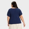 Women's Flutter Short Sleeve Knit T-Shirt - Ava & Viv™ - 2 of 3
