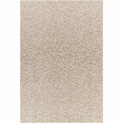 Hauteloom Alia Leopard Print Light Beige Performance Rug
