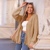 Women‘s Beige Effortless Chic Open Front Cardigan with Pockets - Cupshe - 4 of 4