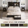 AMERLIFE 47.2" H Bed Frame with Bookcase Headboard, Charging Station, 2 Drawers - 3 of 4