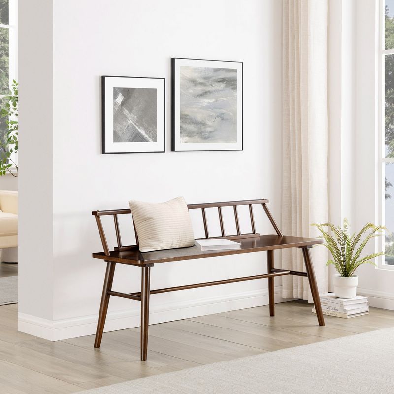 Transitional Low-Back Spindle Entryway Bench - Saracina Home, 3 of 10