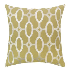 C&F Home 17" x 17" Cream on Green Tufted Pillow - 1 of 4