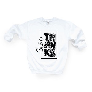 Simply Sage Market Women's Graphic Sweatshirt Give Thanks Square - 1 of 2