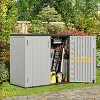 Waterproof Outdoor Storage Box with Lock, 37 cu ft Large Resin Cabinet for Garage, Patio, and Backyard Organization in Light Gray - 3 of 4