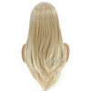 Jessie's Wig 22 Inch Straight With Bang Wig Synthetic Wig Blonde Color With Dark Roots 1 Pc/Pack - 4 of 4