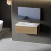 Whisen Floating Wall-Mounted Bathroom Vanity with Wave-Textured Soft-Close Drawers, Basin, Pre-Assembled Cabinet - 2 of 4