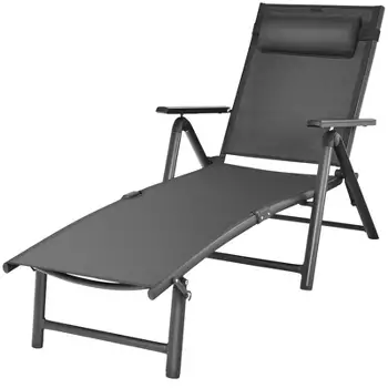 zonlicht toegang Weekendtas Tangkula 2pcs Outdoor Chaise Lounge Folding Reclining Chairs W/7 Position  Headrest Pillow Grey : Target