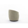 25.6'' Chenille Fabric Swivel Barrel Armchair with Ergonomic Backrest and Powder Coating Metal Ring - 3 of 4