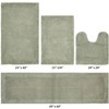 Edge Bath Rug 100% Premium Cotton Ultra-Soft Water Absorbent Tufted Solid Reversible 4 Piece Bathroom Rug Set for Machine Washable Bathmat - 2 of 2