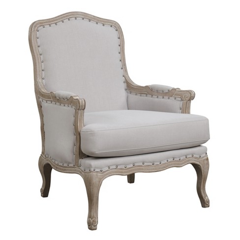 Picket House Furnishings Regal Accent Chair Taupe: Upholstered Pine ...