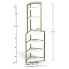 NicBex Bookcases for Living Room 4 Tier Asymmetrical Shelf Design Bookcase Display Storage Shelf with Rustic Wood and Metal Frame for Home - 3 of 4