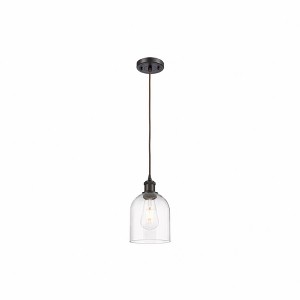 Bella - 1 Light Cord Hung Mini Pendant In Industrial Style-9.5 Inches Tall and 5.5 Inches Wide - 1 of 1
