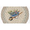 Earth Rugs Round Tulip Wheelbarrow Placemat – Rustic Cottage Dining Accent 15"x15" - 2 of 3