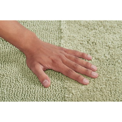 Sage Green 20" x 20" Cotton Tufted Non-Slip Contour Bath Rug