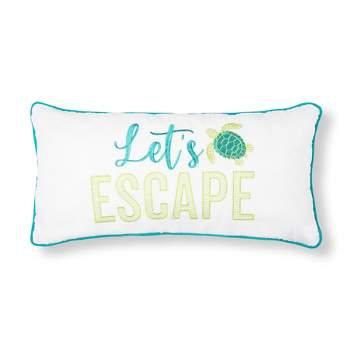 C&F Home Let's Escape Embroidered 12 X 24 Inch Throw Pillow Decorative Accent Covers For Couch And Bed