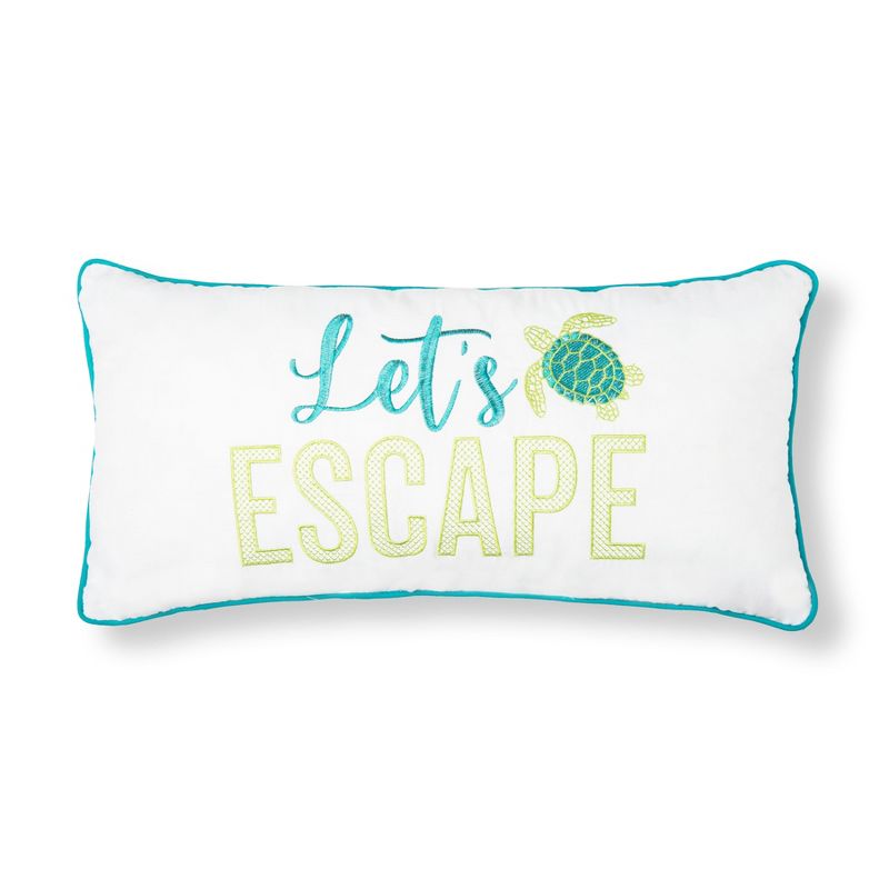 C&F Home Let's Escape Embroidered 12 X 24 Inch Throw Pillow Decorative Accent Covers For Couch And Bed, 1 of 3